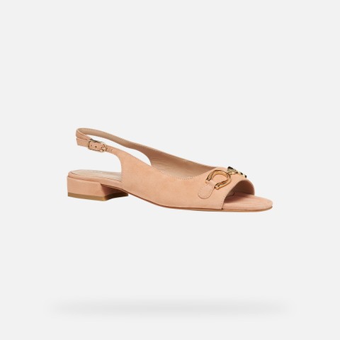 Slingbacks with low heels NEW ERAKLIA 15 WOMAN Peach - image number 2 | GEOX