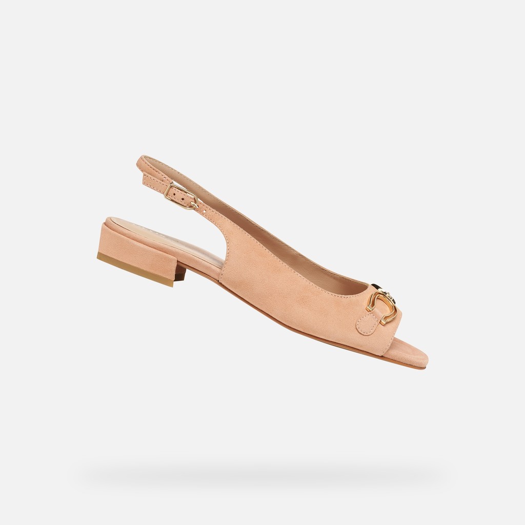 Slingbacks with low heels NEW ERAKLIA 15 WOMAN Peach - image number 0 | GEOX