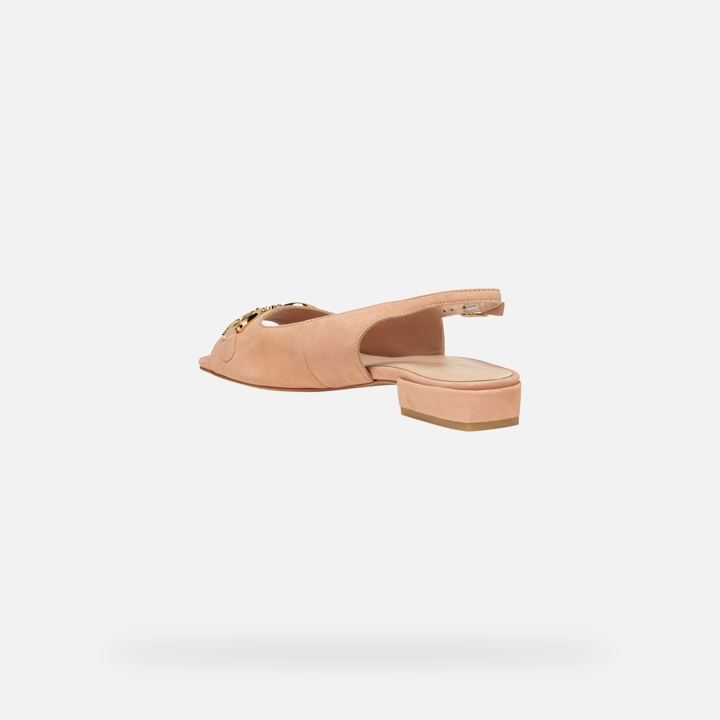 Slingbacks with low heels NEW ERAKLIA 15 WOMAN Peach - image number 3 | GEOX