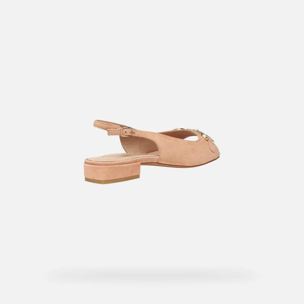 Slingbacks with low heels NEW ERAKLIA 15 WOMAN Peach - image number 4 | GEOX