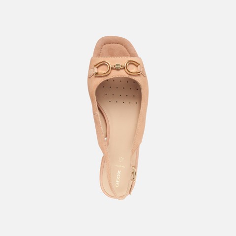 Slingbacks with low heels NEW ERAKLIA 15 WOMAN Peach - image number 5 | GEOX