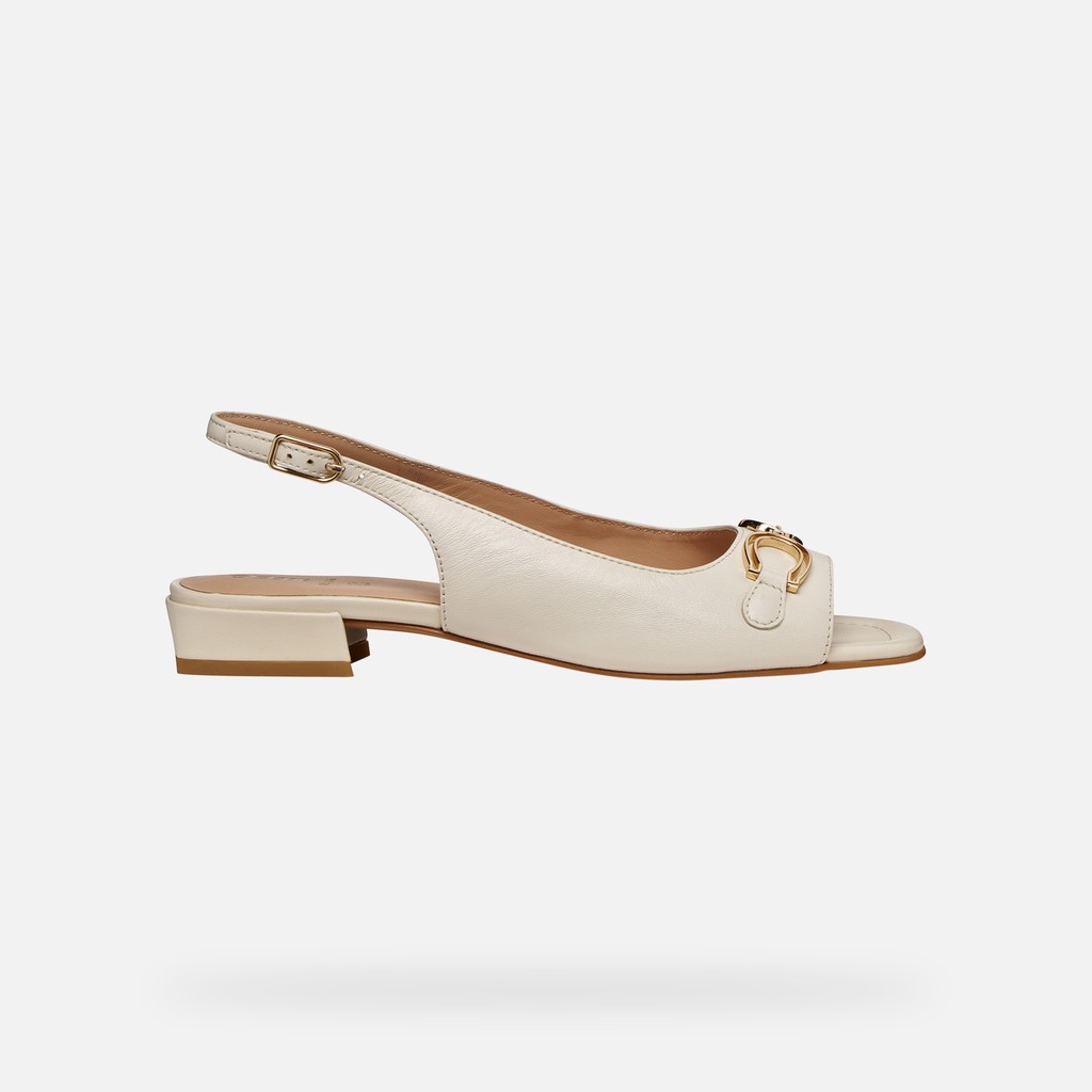 Slingbacks with low heels NEW ERAKLIA 15 WOMAN Papyrus - image number 1 | GEOX