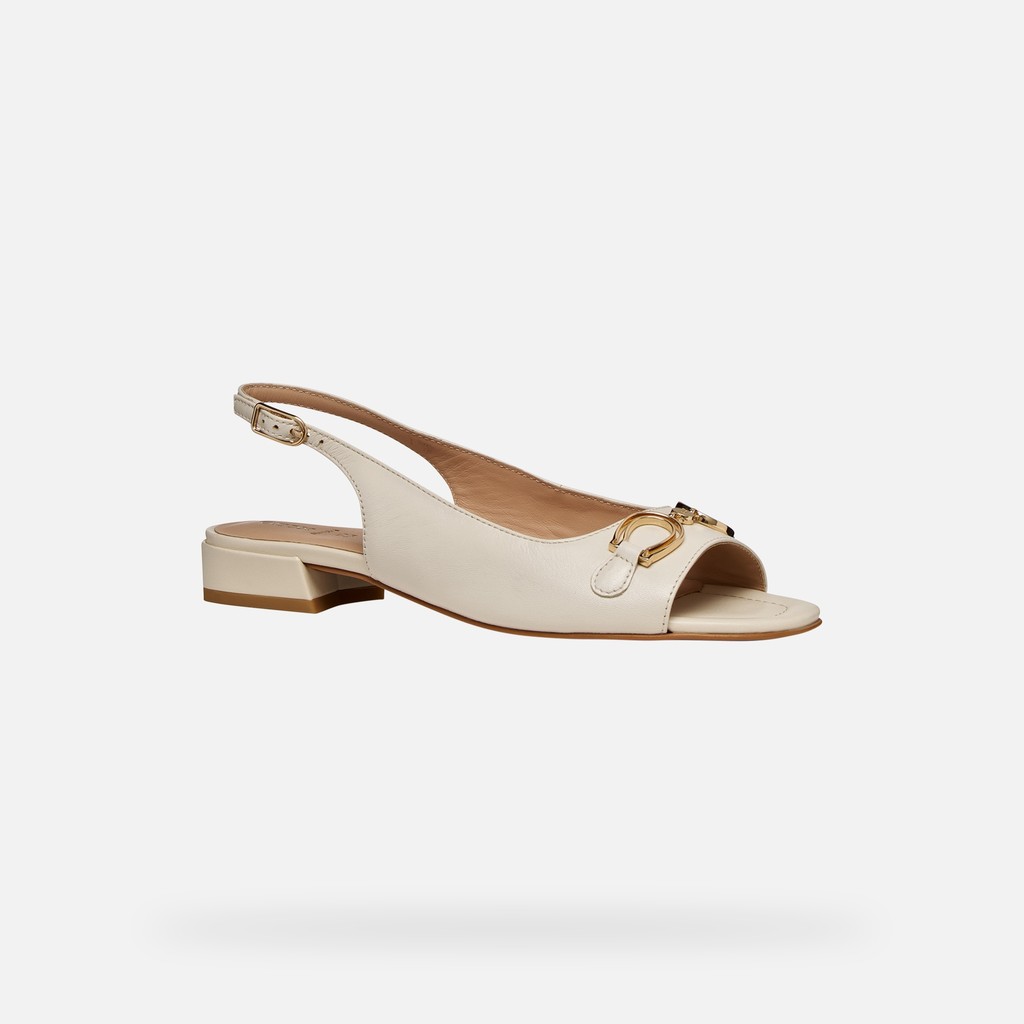 Slingbacks with low heels NEW ERAKLIA 15 WOMAN Papyrus - image number 2 | GEOX