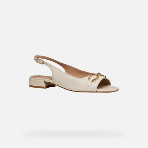 Slingbacks with low heels NEW ERAKLIA 15 WOMAN Papyrus - image number 2 | GEOX