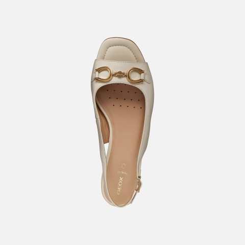 Slingbacks with low heels NEW ERAKLIA 15 WOMAN Papyrus - image number 5 | GEOX