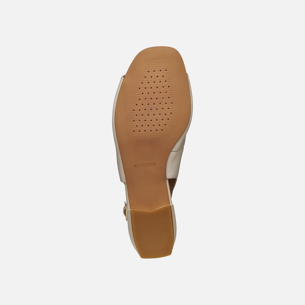 Slingbacks with low heels NEW ERAKLIA 15 WOMAN Papyrus - image number 6 | GEOX