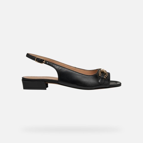 Slingbacks with low heels NEW ERAKLIA 15 WOMAN Black - image number 1 | GEOX