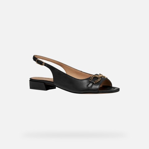 Slingbacks with low heels NEW ERAKLIA 15 WOMAN Black - image number 2 | GEOX