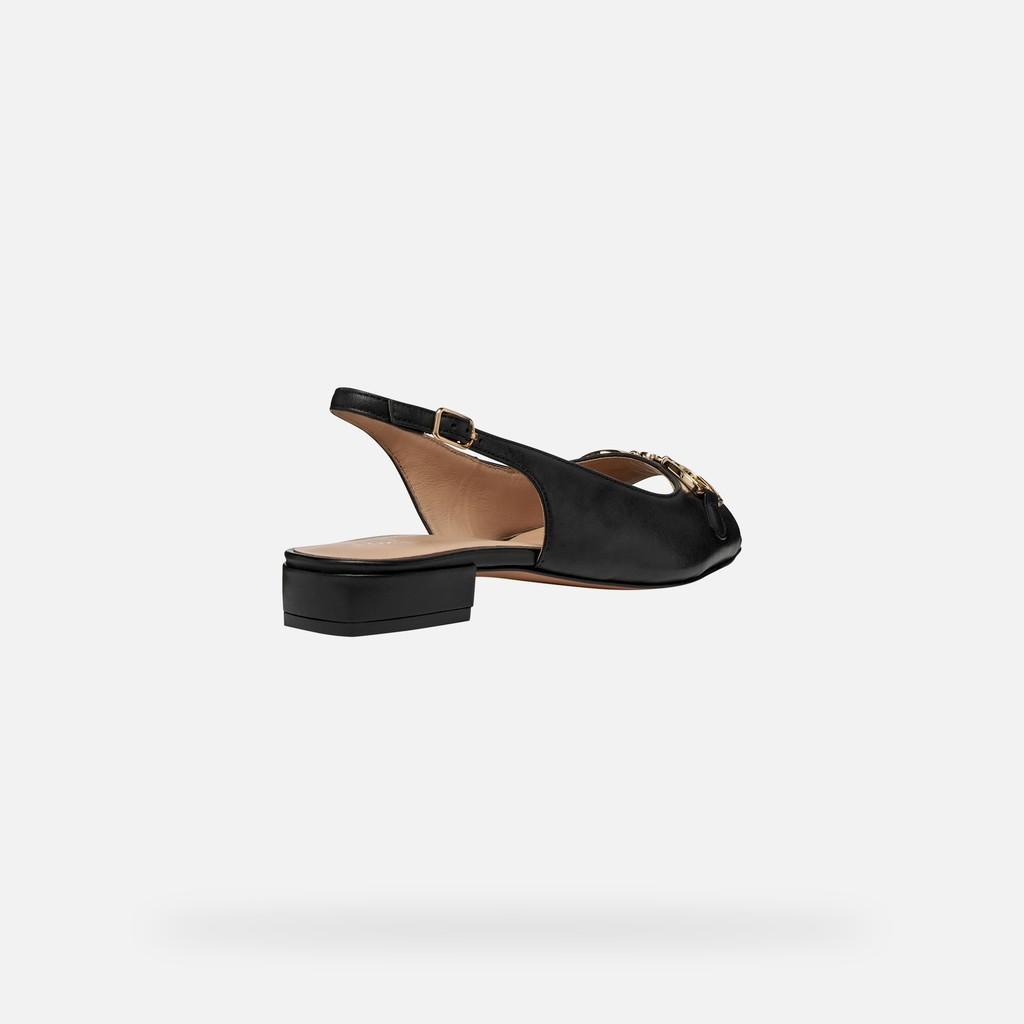 Slingbacks with low heels NEW ERAKLIA 15 WOMAN Black - image number 3 | GEOX