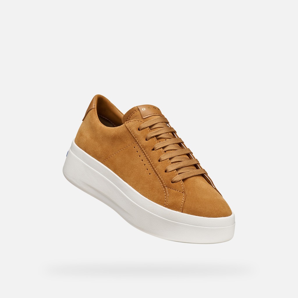 Sneakers con plateau GXCP-03 DONNA Cognac - image number 4 | GEOX