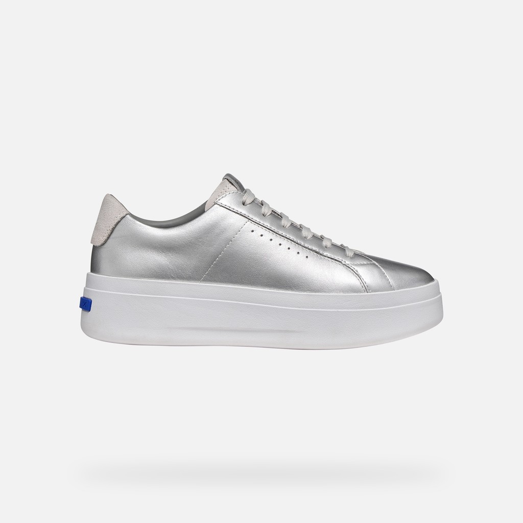 Platform trainers GXCP-03 WOMAN Silver/Off White - image number 1 | GEOX