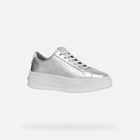 Platform trainers GXCP-03 WOMAN Silver/Off White - image number 2 | GEOX