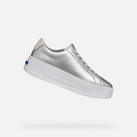 Platform trainers GXCP-03 WOMAN Silver/Off White | GEOX