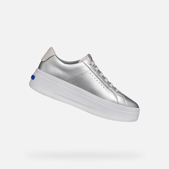 Platform trainers GXCP-03 WOMAN Silver/Off White | GEOX