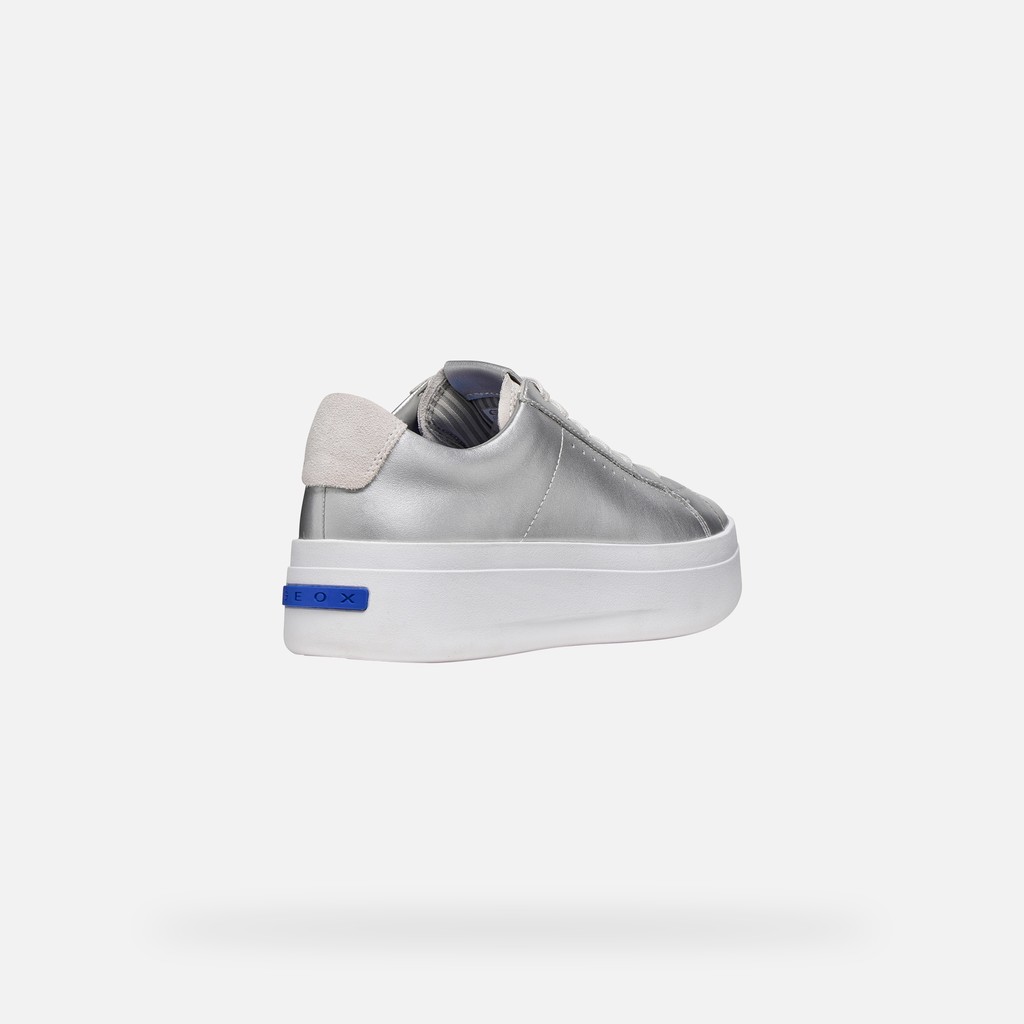 Platform trainers GXCP-03 WOMAN Silver/Off White - image number 4 | GEOX