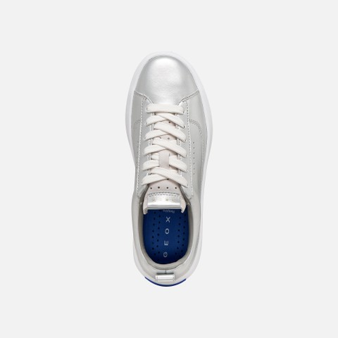 Low top sneakers GXCP-01 WOMAN Off White/Silver - image number 5 | GEOX
