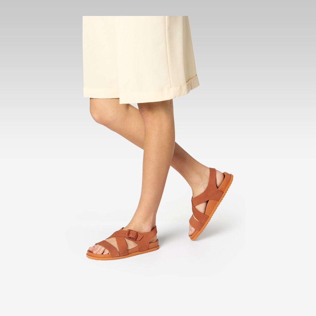 Flat sandals SANDYBETT WOMAN Brick - image number 1 | GEOX