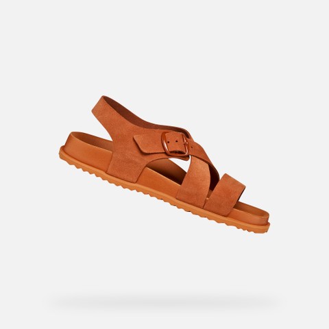 Niedrige Sandalen SANDYBETT DAME Ziegelrot | GEOX