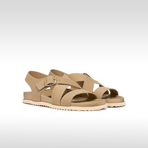 Flat sandals SANDYBETT WOMAN Light Taupe - image number 2 | GEOX