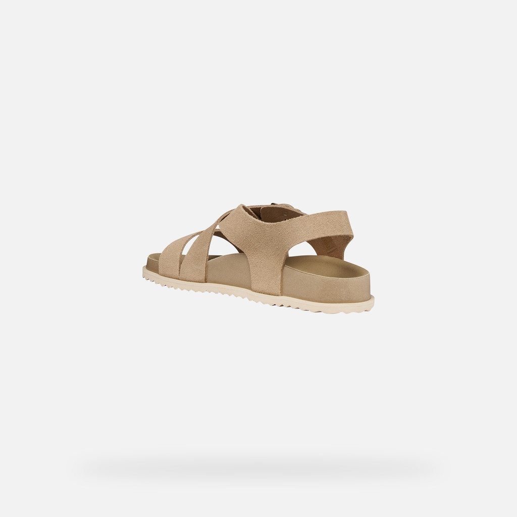 Flat sandals SANDYBETT WOMAN Light Taupe - image number 3 | GEOX
