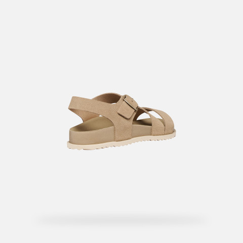 Flat sandals SANDYBETT WOMAN Light Taupe - image number 4 | GEOX