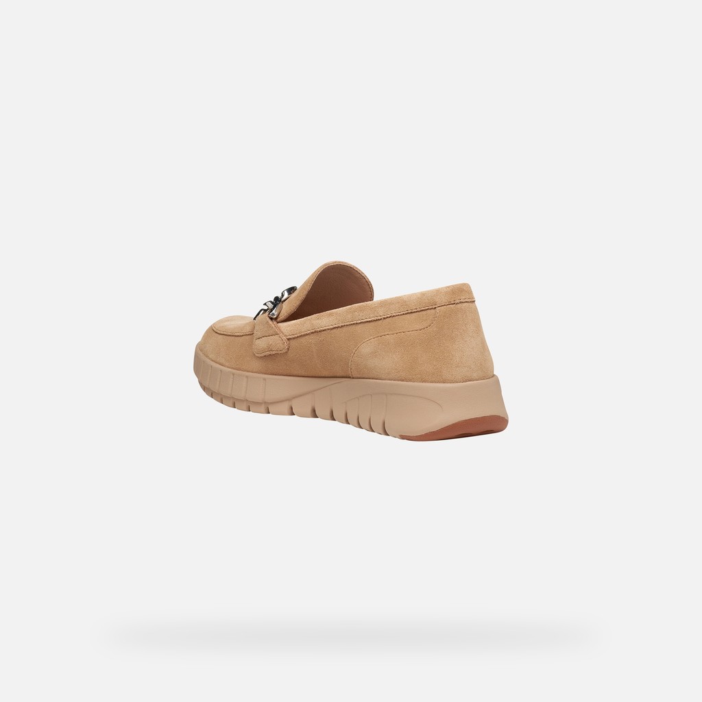 Suede loafers FLEXTRIDE WOMAN Beige - image number 3 | GEOX