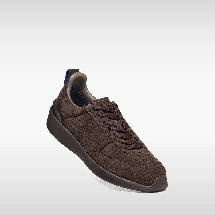 Baskets en cuir GXRN-02 FEMME Marron | GEOX