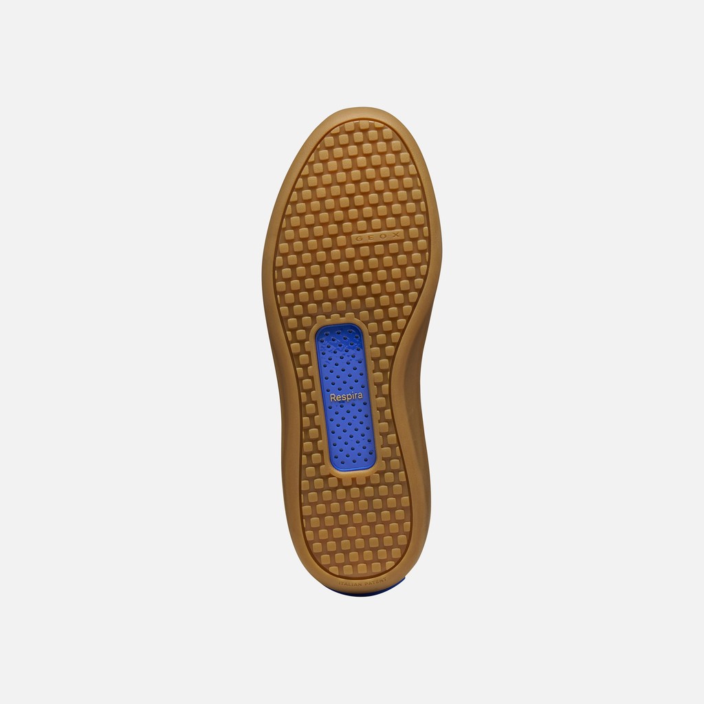 Baskets en cuir GXRN-02 FEMME Beige clair/Blanc cass&eacute; - image number 7 | GEOX