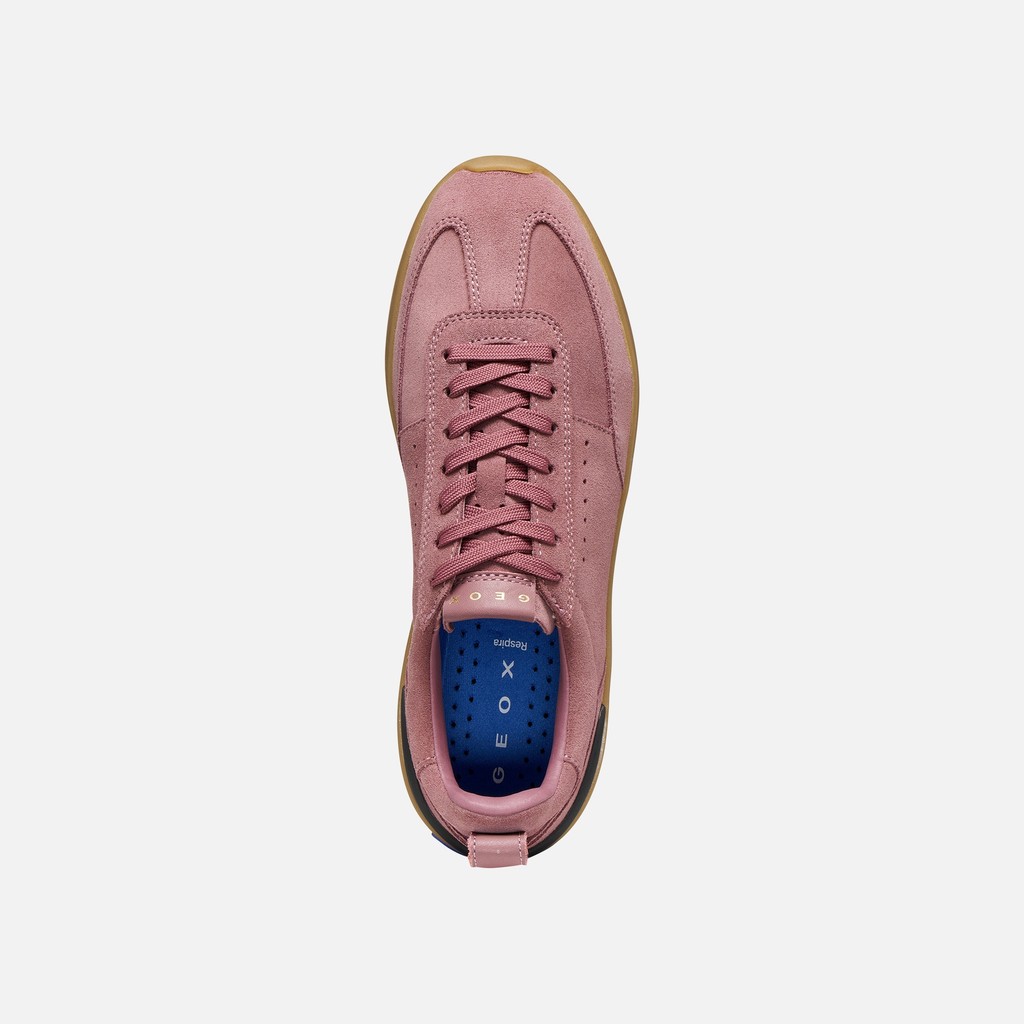 Baskets en cuir GXRN-02 FEMME Vieux rose - image number 6 | GEOX