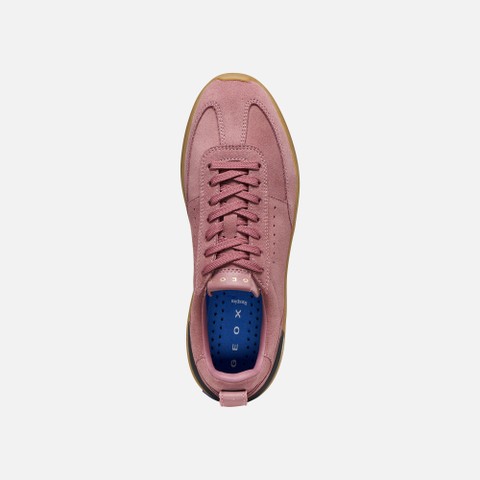 Baskets en cuir GXRN-02 FEMME Vieux rose - image number 6 | GEOX