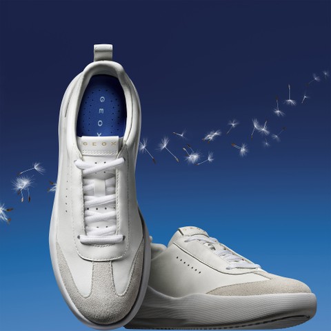 Baskets basse GXCP-02 FEMME Blanc/Blanc cass&eacute; - image number 1 | GEOX