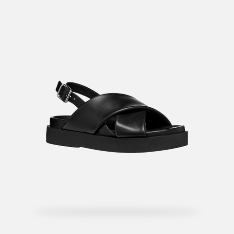 Platform sandals ADELASH H WOMAN Black - image number 2 | GEOX