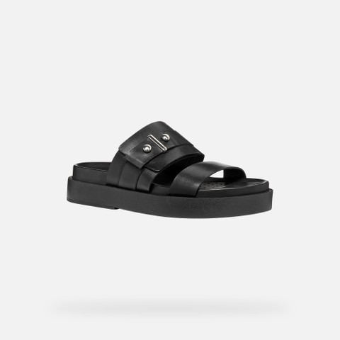 Slides shoes ADELASH H WOMAN Black - image number 2 | GEOX