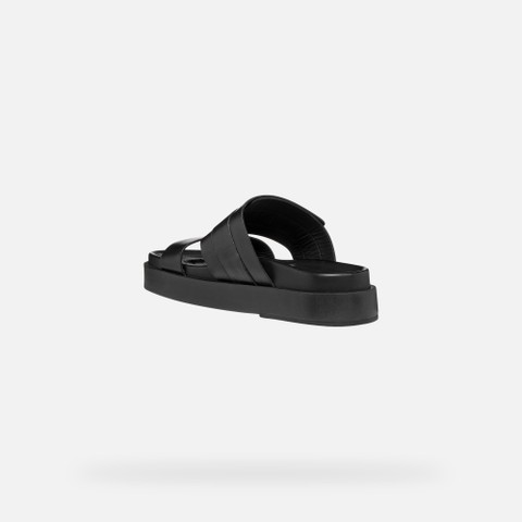 Slides shoes ADELASH H WOMAN Black - image number 3 | GEOX