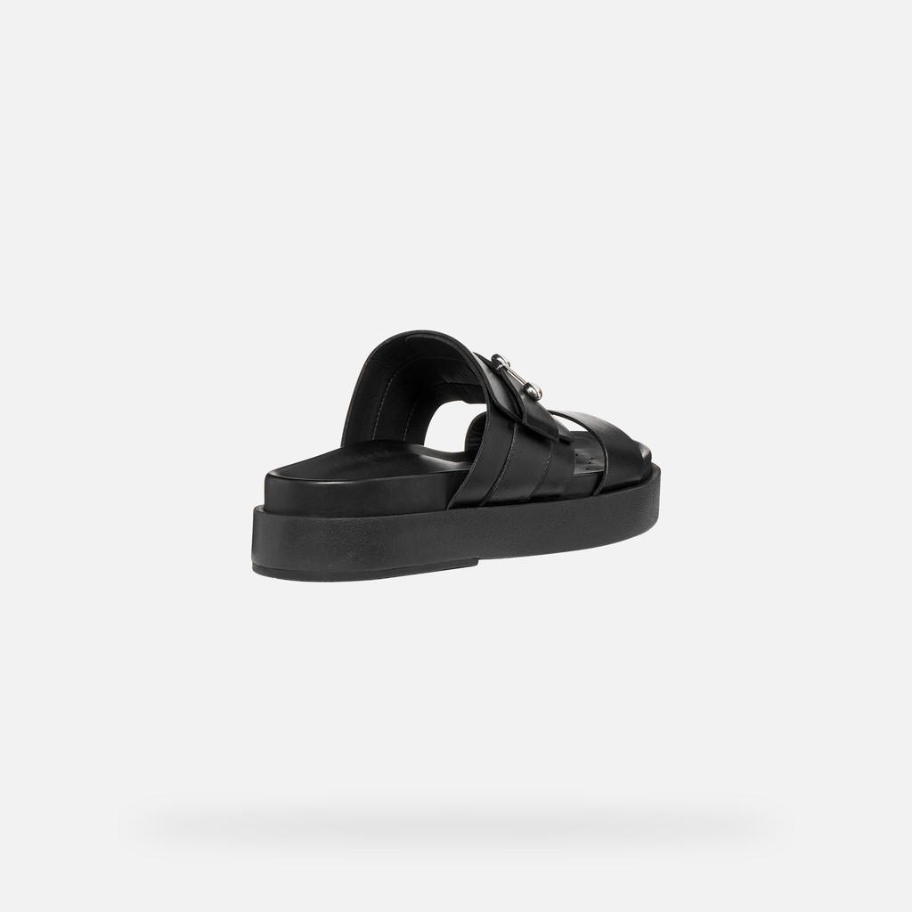 Slides shoes ADELASH H WOMAN Black - image number 4 | GEOX