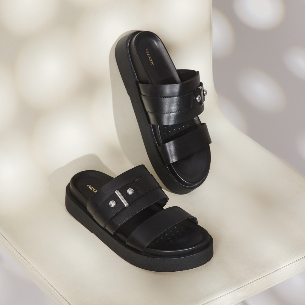 Slides shoes ADELASH H WOMAN Black - image number 1 | GEOX