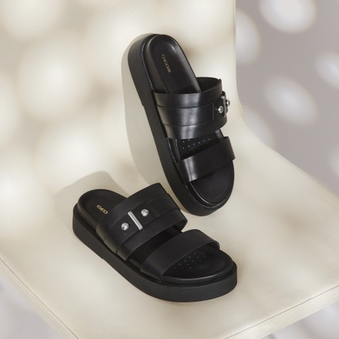 Slides shoes ADELASH H WOMAN Black - image number 1 | GEOX