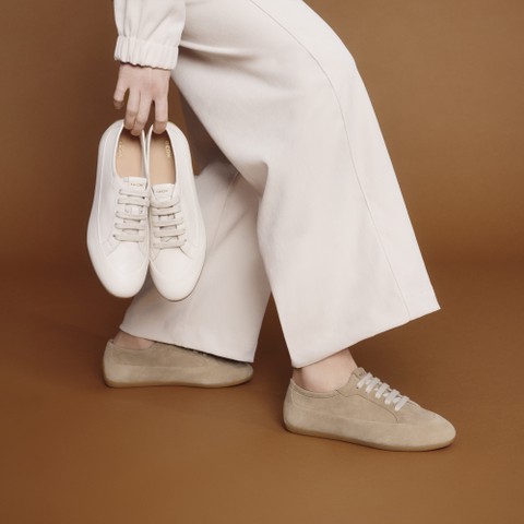 Low top sneakers ADDISSE WOMAN Natural - image number 1 | GEOX