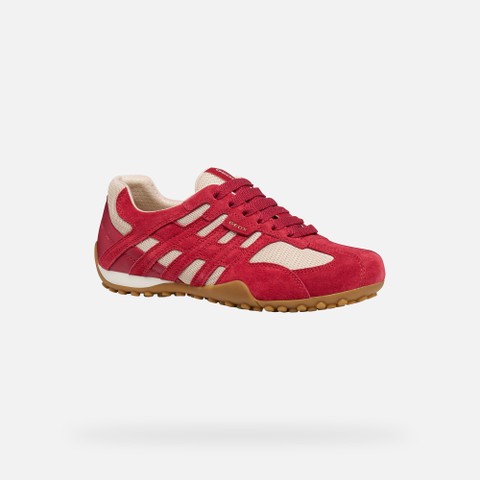 Vintage low top sneakers SNAKE ORIGINAL WOMAN Red/Papyrus - image number 2 | GEOX