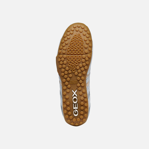 Niedrige Sneakers Vintage SNAKE ORIGINAL DAME Off-White/Hellblau - image number 6 | GEOX