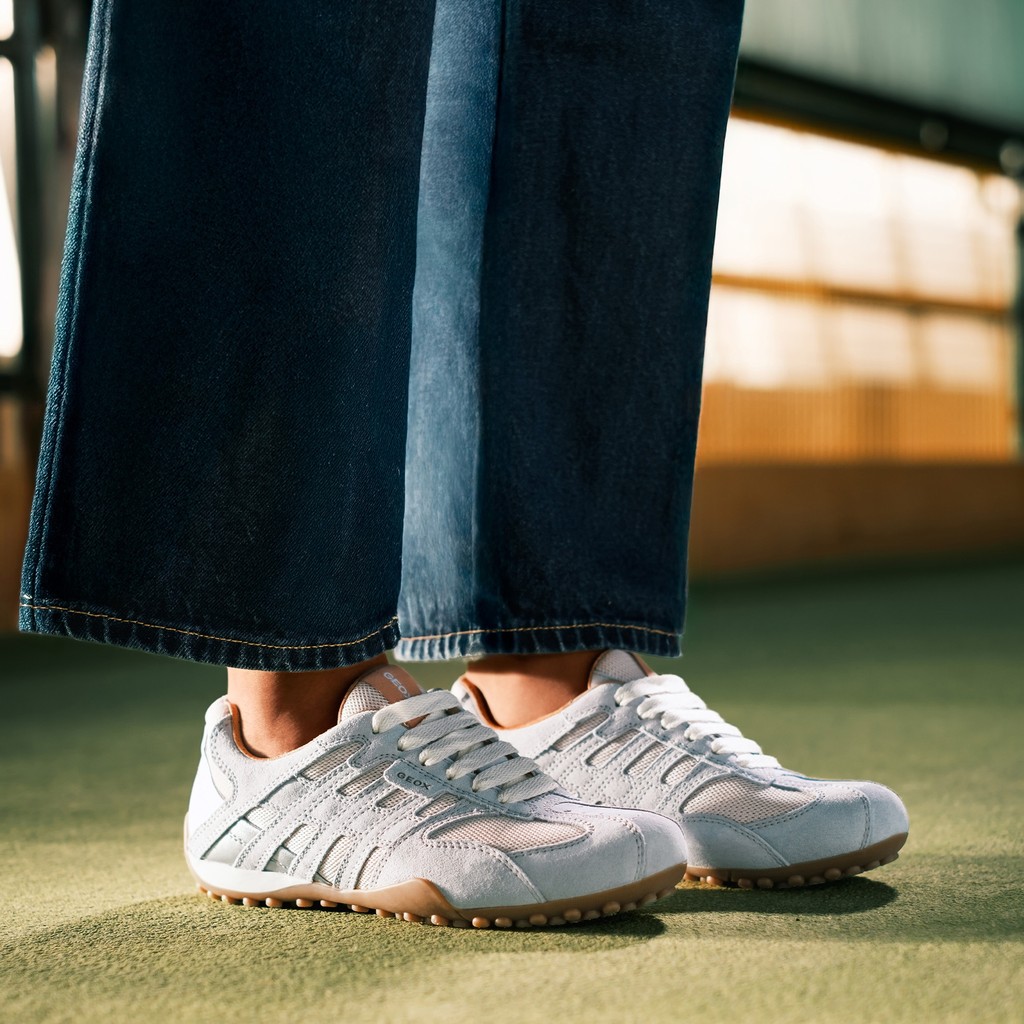 Vintage low top sneakers SNAKE ORIGINAL WOMAN Papyrus/Crystal - image number 1 | GEOX