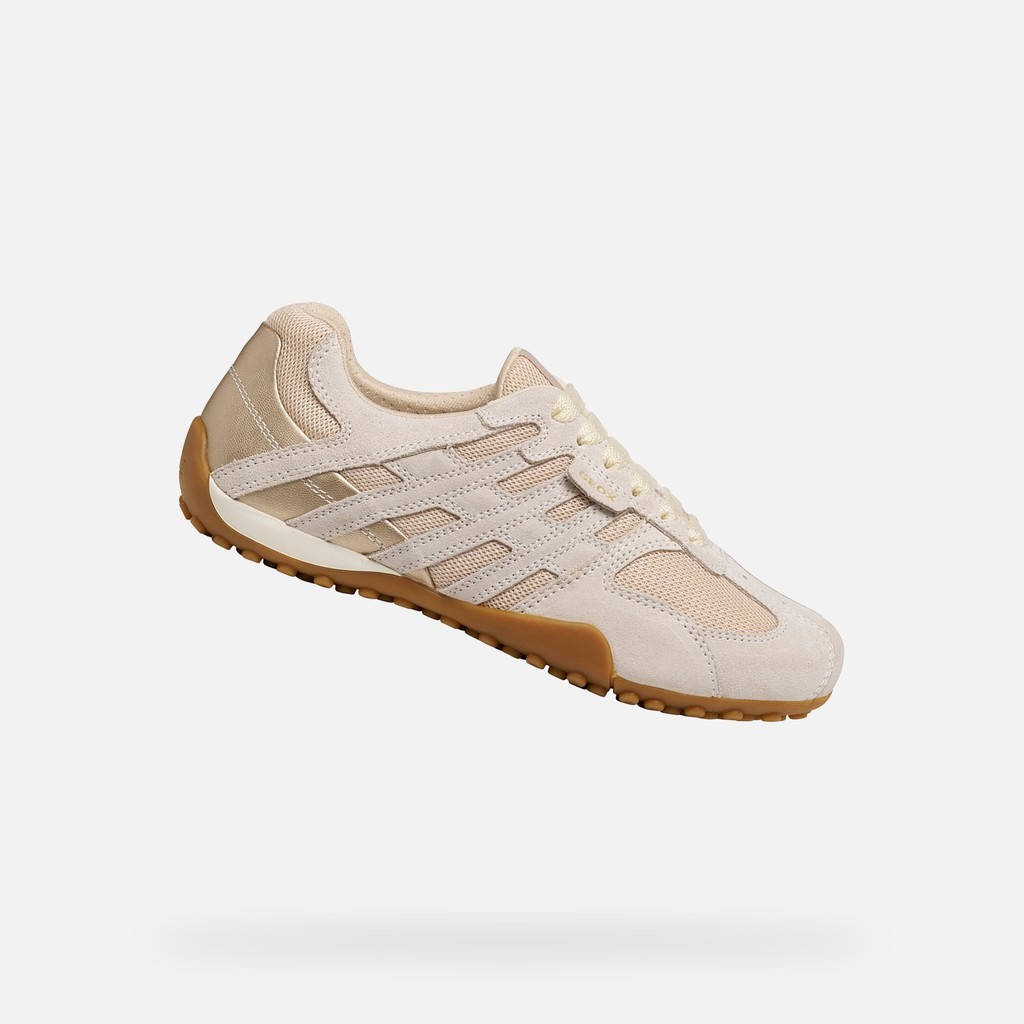 Niedrige Sneakers Vintage SNAKE ORIGINAL DAME Off-White/Hellbeige - image number 0 | GEOX