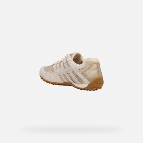 Niedrige Sneakers Vintage SNAKE ORIGINAL DAME Off-White/Hellbeige - image number 3 | GEOX