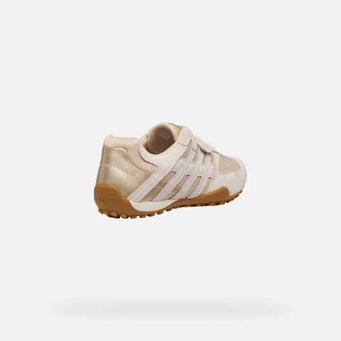 Niedrige Sneakers Vintage SNAKE ORIGINAL DAME Off-White/Hellbeige - image number 4 | GEOX