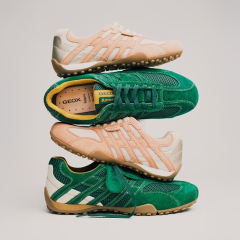 Vintage low top sneakers SNAKE ORIGINAL WOMAN Papyrus/Peach - image number 2 | GEOX