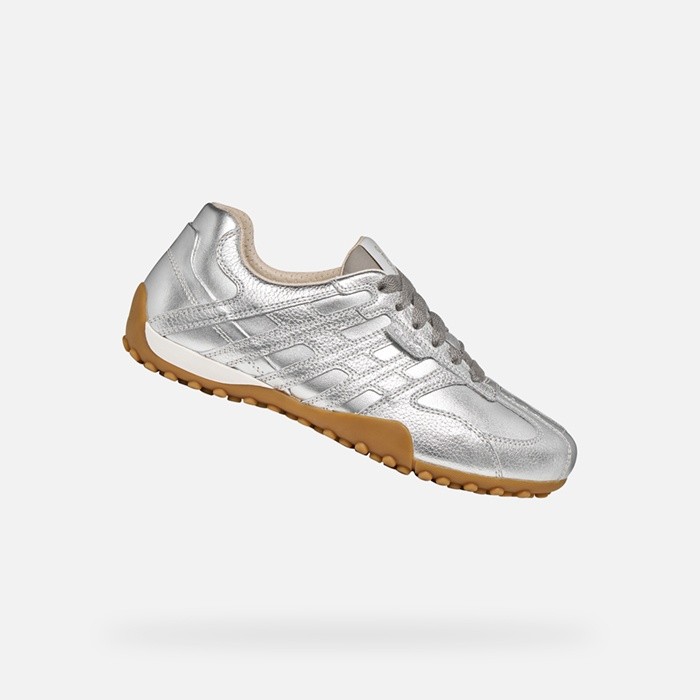 Vintage low top sneakers SNAKE ORIGINAL WOMAN Silver | GEOX
