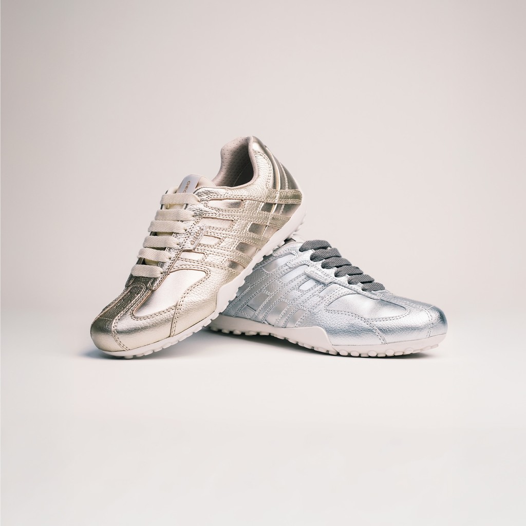 Sneakers basse vintage SNAKE ORIGINAL DONNA Argento - image number 8 | GEOX