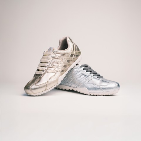 Sneakers basse vintage SNAKE ORIGINAL DONNA Argento - image number 8 | GEOX