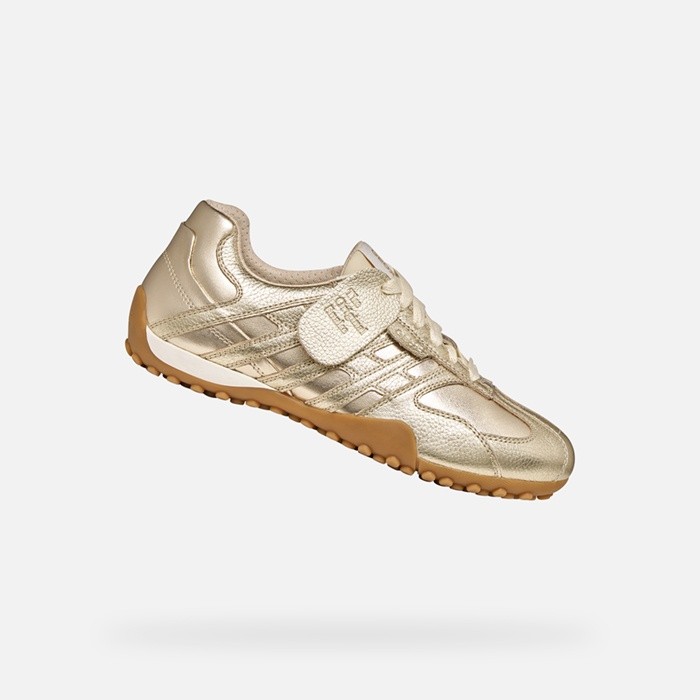 Vintage low top sneakers SNAKE ORIGINAL WOMAN Light Gold | GEOX
