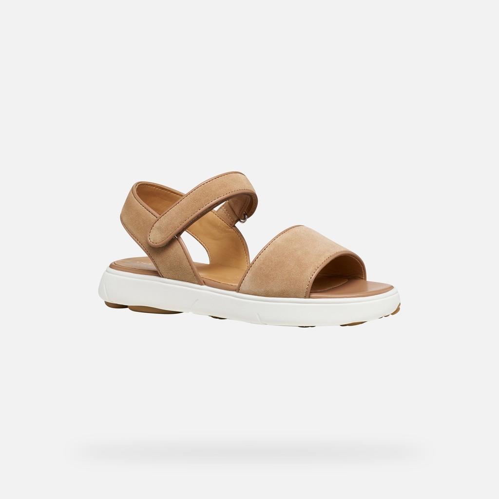 Flat sandals NEBULA 2.0 C S WOMAN Beige - image number 2 | GEOX